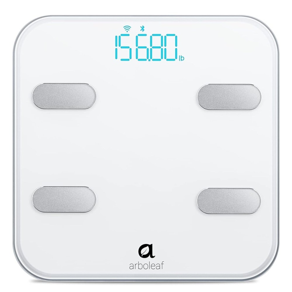 Arboleaf Smart Scale for Body Weight Bathroom Scale Digital Scale Body Weight and Fat, Wi-Fi Bluetooth, Smartphone APP, 14 Body Metrics, Wireless Cloud-Storage, Unlimited Data and Users, BMI, BMR