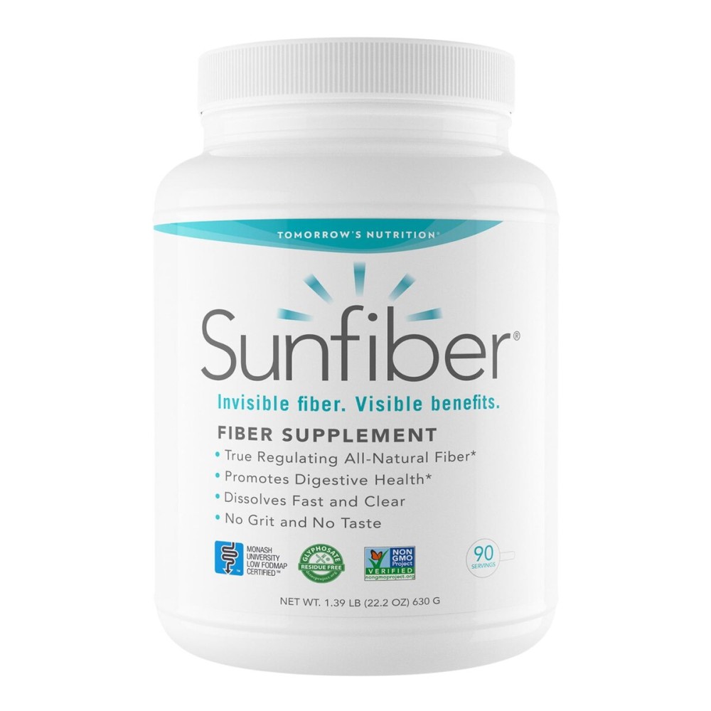 Tomorrow\'s Nutrition, Sunfiber, Prebiotic Fiber Supplement for Digestive Health, Low FODMAP, Gluten-Free, Unflavored, 90 Servings
