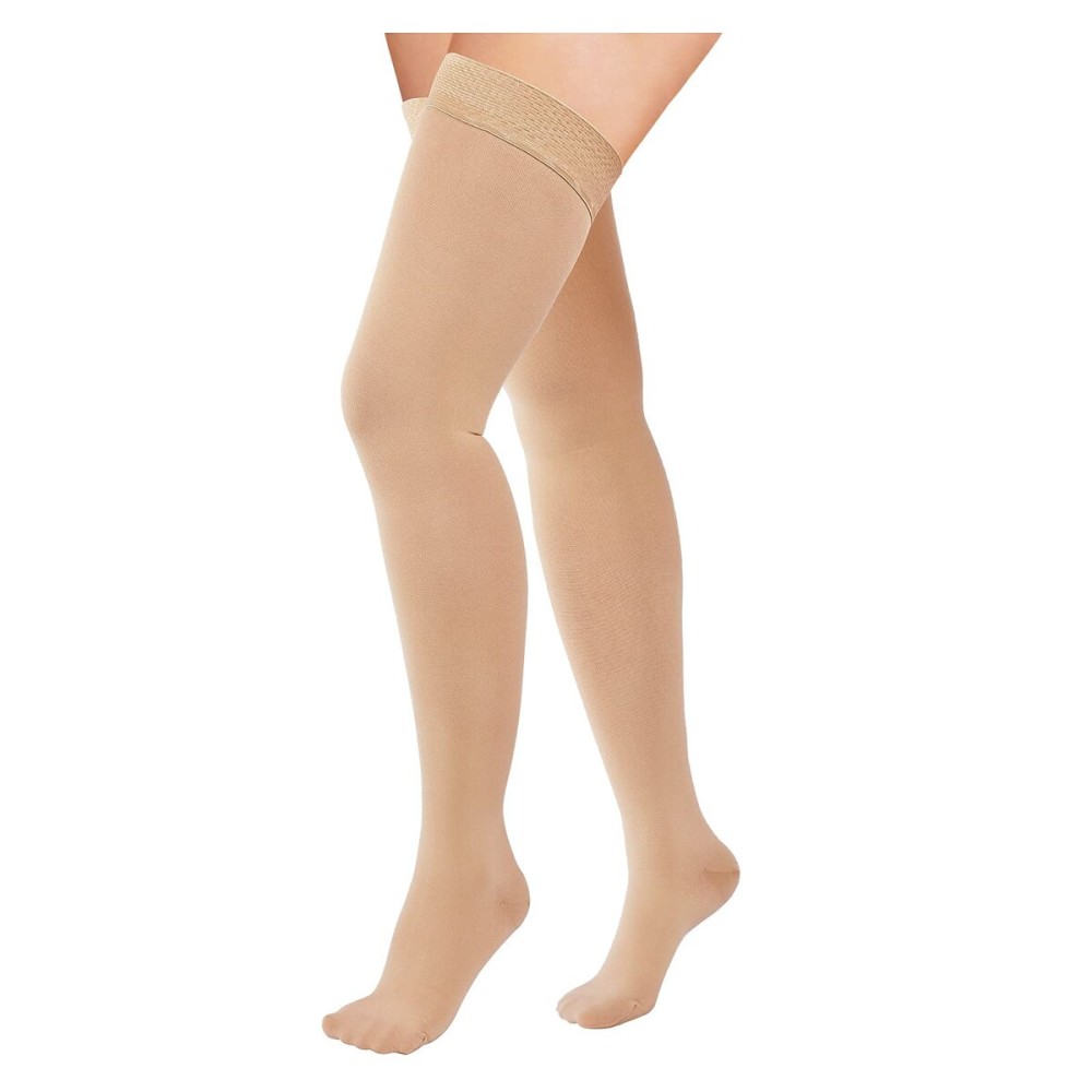 Athbavib 20-30mmHg Thigh High Compression Stockings for Women & Men, Closed Toe Medical Compression Socks Graduated Support Compression Sock for Varicose Veins Swelling Treatment