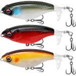 TRUSCEND Fishing Lures with BKK Hooks, Whopper Fishing Lures for Freshwater or Saltwater, Floating Lure for Bass Catfish Pike, Fishing Wobble Surface Bass Bait Teasers Fishing Gifts for Men