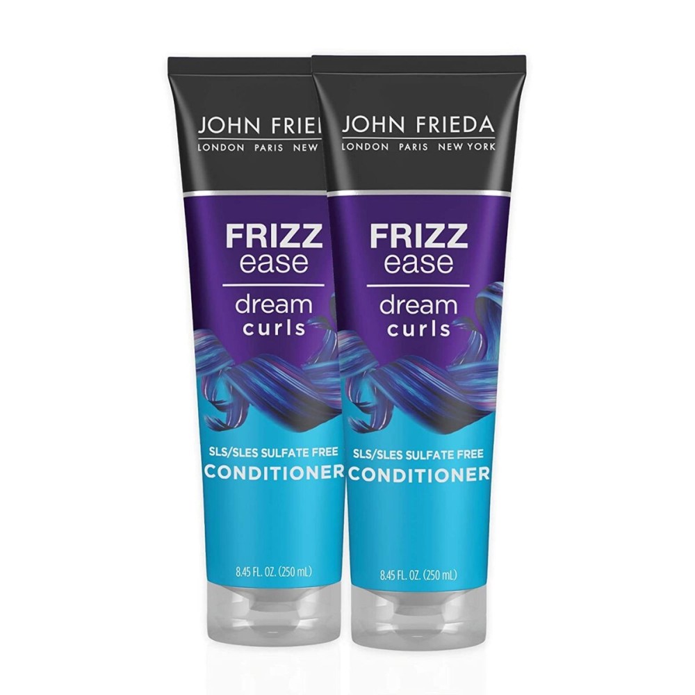 John Frieda Anti Frizz, Frizz Ease Dream Curls Curly Hair Conditioner, SLS/SLES Sulfate-Free, for Natural Curly Hair, 8.45 Fl Oz, 2 Pack