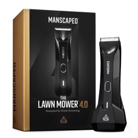 MANSCAPED The Lawn Mower 4.0, Electric Groin Hair Trimmer, Replaceable SkinSafe Ceramic Blade Heads, Waterproof Wet/Dry Clippers, Rechargeable, Wireless Charging, Male Hygiene Grooming Razor