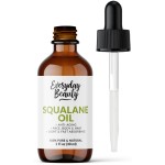 Squalane Oil - 100% Pure & Natural Plant Derived Facial Oil 1 Fl Oz Glass Bottle & Dropper - Cold Pressed and Unrefined Premium Grade Multipurpose Moisturizing Oil For Skin and Hair