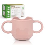 haakaa Silicone Toddler Cups, BPA Free Drop-Proof Training Cups for Baby 6 Months+, 5 Ounce (Blush)
