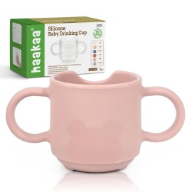 haakaa Silicone Toddler Cups, BPA Free Drop-Proof Training Cups for Baby 6 Months+, 5 Ounce (Blush)