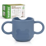 haakaa Silicone Toddler Cups, BPA Free Drop-Proof Training Cups for Baby 6 Months+, 5 Ounce (Bluestone)