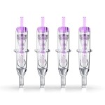 Wormhole Tattoo Cartridge Needles, 20pcs 7F Disposable Tattoo Needle Cartridges Standard 7 Flat Shader for Tattoo Pen Tattoo Cartridge Machine Permanent Makeup Tattoo Supplies (1207F)