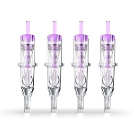 Wormhole Tattoo Cartridge Needles, 20pcs 7F Disposable Tattoo Needle Cartridges Standard 7 Flat Shader for Tattoo Pen Tattoo Cartridge Machine Permanent Makeup Tattoo Supplies (1207F)