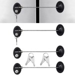 Hotop 4 Pack Cabinet Locks with Keys Mini Fridge Refrigerator Locks for Kids Toddlers Self Adhesive Child and Baby Proofing Safety for Deep Freezer Drawers Doors Latch(Black)