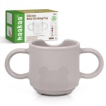 haakaa Silicone Toddler Cups, BPA Free Drop-Proof Training Open Cups for Baby 6 Months+, 5 Ounce (Suva Grey)