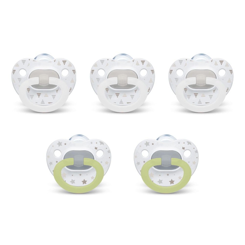 NUK Comfy Orthodontic Pacifiers, Timeless Collection, 0-6 Months, 5 Count