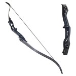 Toparchery Archery 56 Takedown Hunting Recurve Bow Metal Riser Right Hand Black Longbow (18)