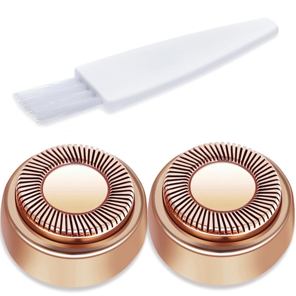 Facial Hair Remover Replacement Heads: Compatible with Finishing Touch Flawless Facial Hair Removal Tool for Women As Seen On TV 18K Gold-Plated Rose Gold (Generation 1 2pack)