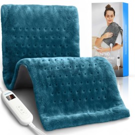 RENPHO Heating Pad for Back/Neck/Shoulder/Knee/Leg Pain Relief, Christmas Gifts for Women Men, 12x24\'\' Electric Heating Pad for Period Cramps, FSA Eligible Items Only List, ETL Certified (Blue)