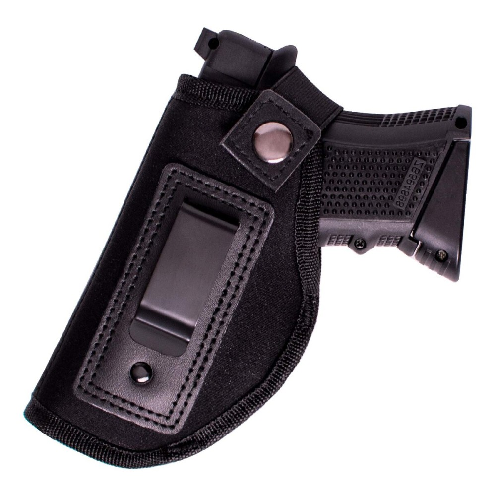 POYOLEE Gun Holster for Women Concealed Carry Holster for Pistols Universal IWB Holster Fits Glock 19 26 43 Springfie XD LC9 & All Similar Handguns (Black, Left-Handed Draw (IWB))