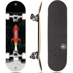 Magneto Rocket Complete Cruiser Skateboard - Trick-Ready Double Kicktail & Starter Deck - ABEC-5 Bearings & 95A Wheels for Youth Board - 7-Ply Board & Heavy-Duty Build - 27.5 x 7.75 in, Rocket