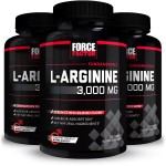 Force Factor L-Arginine,3-Pack,Nitric Oxide Supplement with BioPerine to Help Build Muscle & Support Stronger Blood Flow,Circulation,Nutrient Delivery,& Pumps,L-Arginine 3000mg,3g,450 Capsules