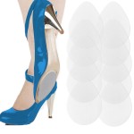 Non Slip Shoes Pads Self-Adhesive Shoe Grips Rubber Anti-Slip Shoe Grips Sole Stick Protector (Clear-5Pairs)