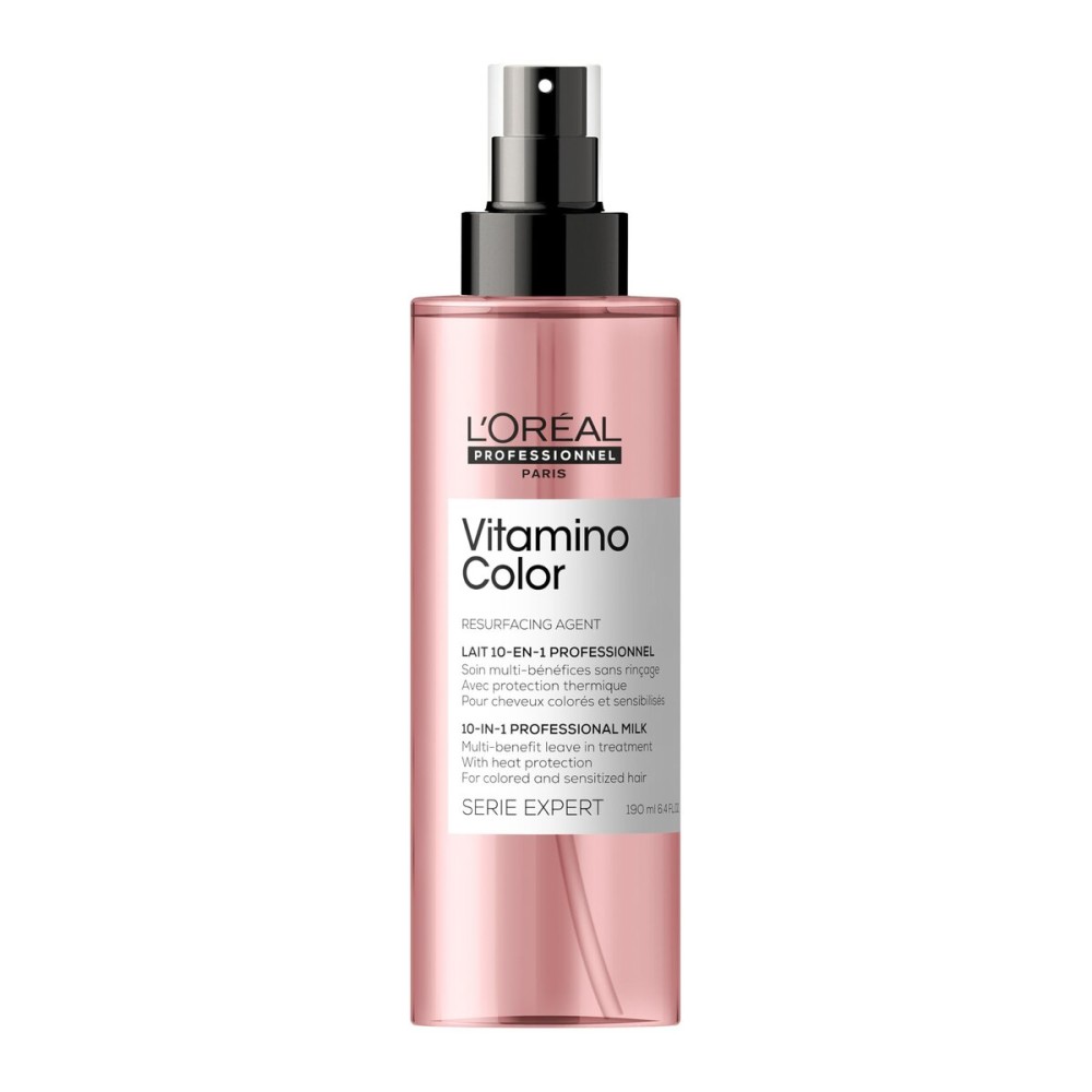 L\'Oral Professionnel Paris Vitamino Color 10-in-1 Multi-Benefit Leave-In Spray - Heat Protectant & Detangler For Frizz Control & Boosting Shine, For Color-Treated & All Hair Types