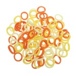 100 Pack Orange Color Baby Girls\' Elastics Hair ties Toddlers\' Ponytail Holder Accessories