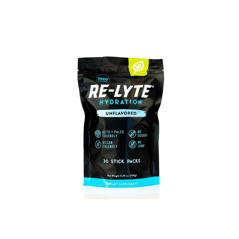 REDMOND Re-Lyte Hydration Electrolyte Powder Mix (Unflavored), 30 Stick Packs