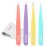 Tomata Tweezers for Eyebrows, Slant Tip and Pointed Eyebrow Tweezer Set Great Precision for Eyebrows Facial Hair, Ingrown Hair, Splinter, Blackhead and Tick Remover (4-piece) (Multi-color)