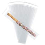 Self Sealing Cellophane Bags,2x10 Inches 300 Pcs Clear Pretzel Rod Bags, Resealable Cellophane Bag for Packaging ICY Candy Popsicle