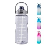 EYQ 64oz Leakproof Free Drinking Water Bottle with Motivational Time Marker BPA Free for Fitness, Gym and Outdoor Sports (Gray)