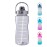 EYQ 64oz Leakproof Free Drinking Water Bottle with Motivational Time Marker BPA Free for Fitness, Gym and Outdoor Sports (Gray)