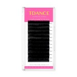 TDANCE Lash Extension Matte Black Eyelash Extension C CC D DD J B L Curl Volume & Classic Lash Extensions 0.03-0.18mm Thickness Professional Salon Use(0.05-D,14-19 mm)