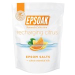 Epsoak Epsom Salt 2 lb. Magnesium Sulfate USP. (Qty. 1 x 2lb. Bag), Recharging Citrus Scented, Resealable Epsom Salt Bag, Made in The USA, Cruelty-Free Certified