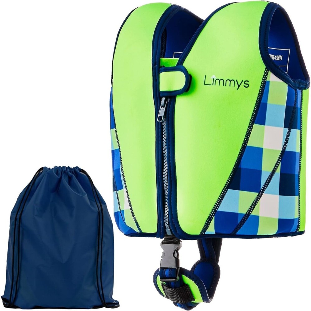 Limmys Premium Kids Swim Vest - Toddler Swim Jacket and Buoyancy Swimming Aid - Modern Design Swimming Vest for Boys, Girls and Babies - with Drawstring Bag