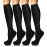 4 Pairs Compression Socks for Women Men Circulation-Best Support for Nurses,Running,Athletic,Travel L-XL