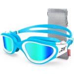 ZIONOR Swim Goggles, G1 Polarized Swimming Goggles UV Protection Anti-fog Adjustable Strap for Adult Men Women (Polarized Light Mirror Gold Lens)