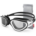 ZIONOR Swim Goggles, G1 Polarized Swimming Goggles UV Protection Anti-fog Adjustable Strap for Adult Men Women (Polarized Light Smoke Lens)