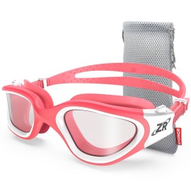 ZIONOR Swim Goggles, G1 Polarized Swimming Goggles UV Protection Anti-fog Adjustable Strap for Adult Men Women (Polarized Light Smoke Lens)