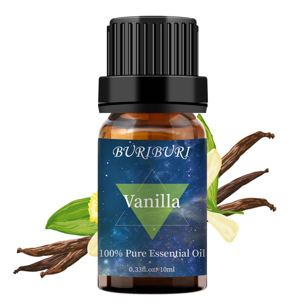 BURIBURI Vanilla Essential Oil, 100% Pure, Undiluted, Natural Aromatherapy Oil for Diffuser, Massage