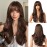 Esmee Brown Wigs 24 Long Synthetic Wig with High Density Natural Headline Heat Permanent Hair Wigs for Women