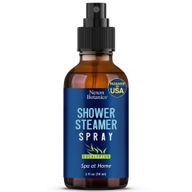 Eucalyptus Shower Steamer Spray 2 fl oz - Aromatherapy Shower Mist with Essential Oils - Eucalyptus Steam Spray for Sauna, Spa, Bathroom & Room - Nexon Botanics