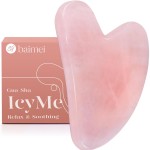 BAIMEI IcyMe Gua Sha Facial Tool for Self Care, Massage Tool for Face and Body, Relieve Tensions,Reduce Wrinkles and Redness, Skin Care Tools for Men Women - Rose Quartz