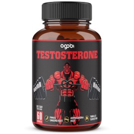 agobi Testosterone Supplement for Men - 11 Herbs - Ashwagandha, Tribulus, Ginseng & More - 60 Capsules for 1 Month