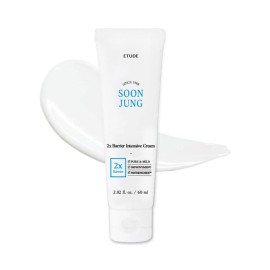 ETUDE SoonJung 2x Intensive Cream for Barrier Repair, Rich Moist, Madecassoside & Panthenol for Soothing, Face Moisturizer for Sensitive Skin, pH Balanced, Hypoallergenic, Korean Skin Care,2.02 Fl Oz