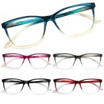 SIGVAN Ladies Reading Glasses Blue Light Blocking Spring Hinge Fashion Pattern Print Eyeglasses for Women (Multicolour 1, 2.25)