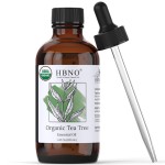 HBNO California Bottled Organic Tea Tree Oil for Skin & Hair - 4 fl oz (120ml) - USDA Certified Organic Tea Tree Oil for Aromatherapy