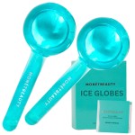 MontBeauty Ice Globes for Face, Freezer Safe and Highly Effective Facial Globes for Daily Beauty Routines, Face Roller to Reduce Puffiness, Enhance Circulation and Complexion (Blue, No Glitter)
