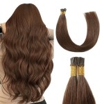 Sunya I Tip Hair Extensions Human Hair Chocolate Brown 18 Inch Itip Hair Extensions Human Hair Brown 40g/50Strands