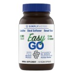 Simply Herbs Easy Go Bowel Mover - Adult Cleansing Supplement for Colon Health Support - Bowel Movement Aid - Stool Softener - Daily-Use Laxative - Plant-Based Ingredients - Vegan - 50 Count