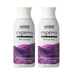 Kiss Express Semi-Permanent Hair Color - Vivid, Highly Pigmented Dye for Vibrant Hair, Gentle Formula, Gray Coverage, pH Balanced, 23 Intermixable Shades, All Hair Types (3.5 oz, Purple Rage, 2 Count)
