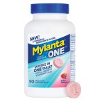Mylanta One, Berry Ginger Flavor, 50 Count, Eco Care, Pink