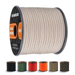 WEREWOLVES 650lb Paracord/Parachute Cord - 9 Strand Paracord Rope - 100\', 200\' Spools of Parachute Cord, Type III Paracord for Camping, Survival (Buckskin (Desert Sand), 100 Feet)